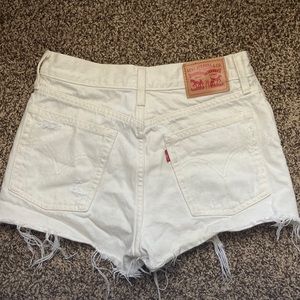 Levi’s White Denim Shorts